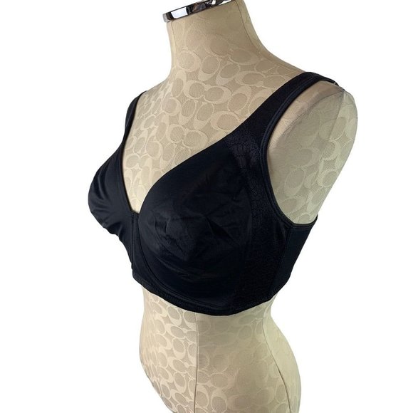 38D Playtex 18 Hour No Poke Underwire Bra Black Style 4698 - Picture 3 of 10